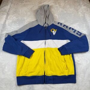 Starter Los Angeles Rams Hoodie XL Mens Full‎ Zip Spell Out Football NFL